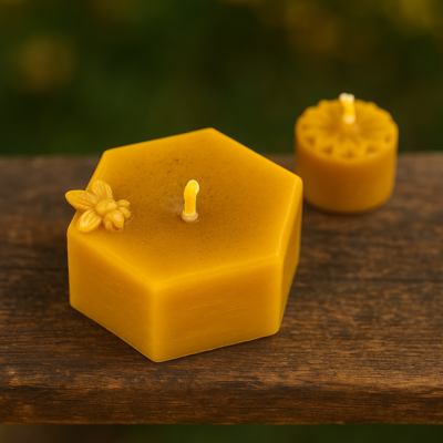 Bičių vaško korio formos žvakių rinkinys