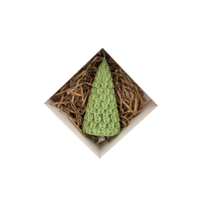 Bičių vaško eglutės formos žvakė