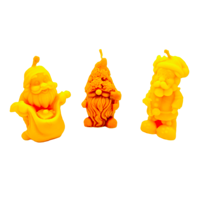 Bičių vaško Kalėdų senelio formos žvakė