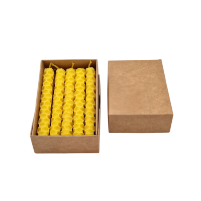 Bičių vaško torto žvakučių dėžutė