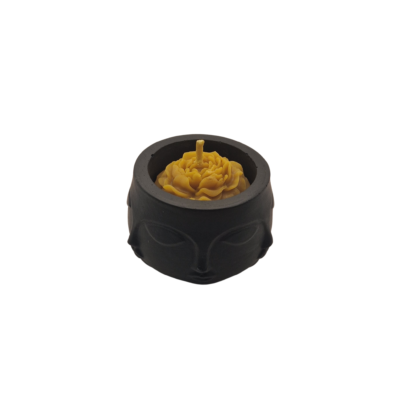 Bičių vaško žvakė „Zenith” betoniniame indelyje